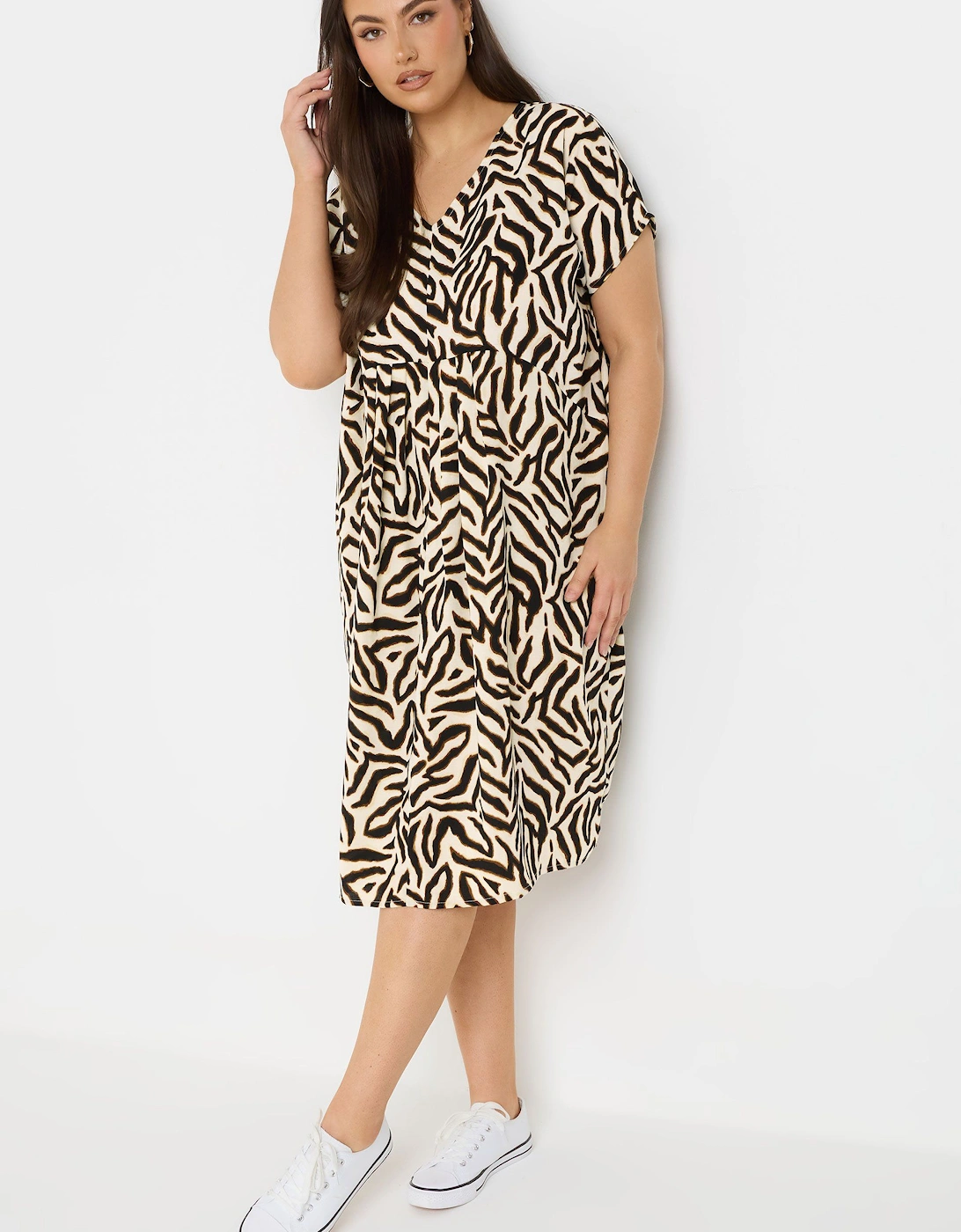 Zebra Pleat Front Dress, 2 of 1
