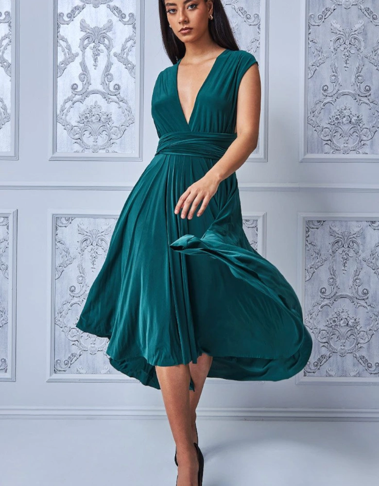 Soft Touch Multi Way Open Back Midi Dress