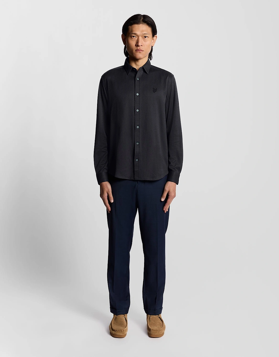 Two-Tone Jacquard Shirt