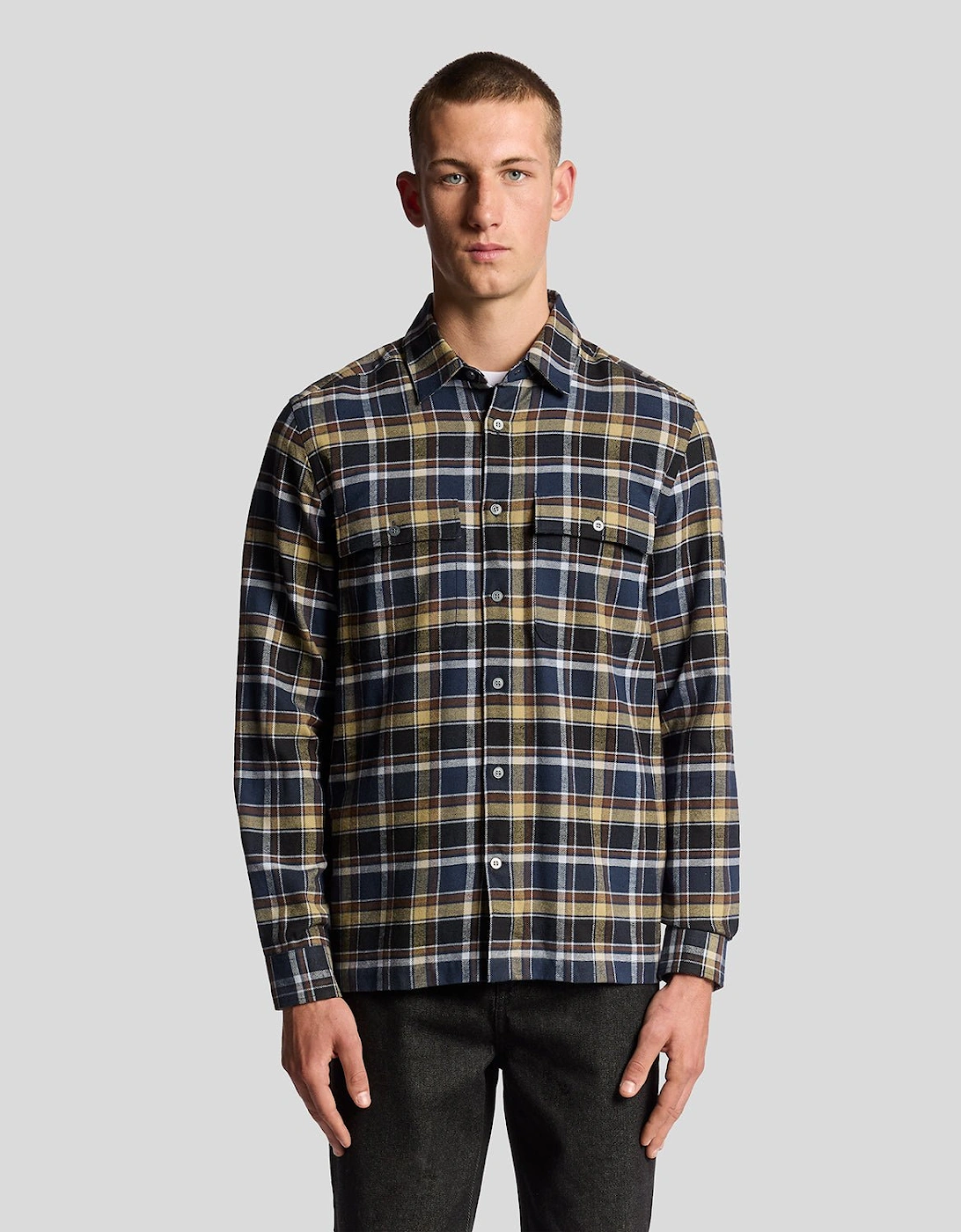 Brushed Cotton Check Shirt, 7 of 6