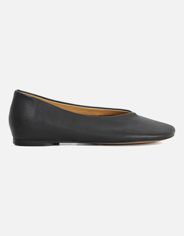 'Highcut' Leather Ballet Pumps