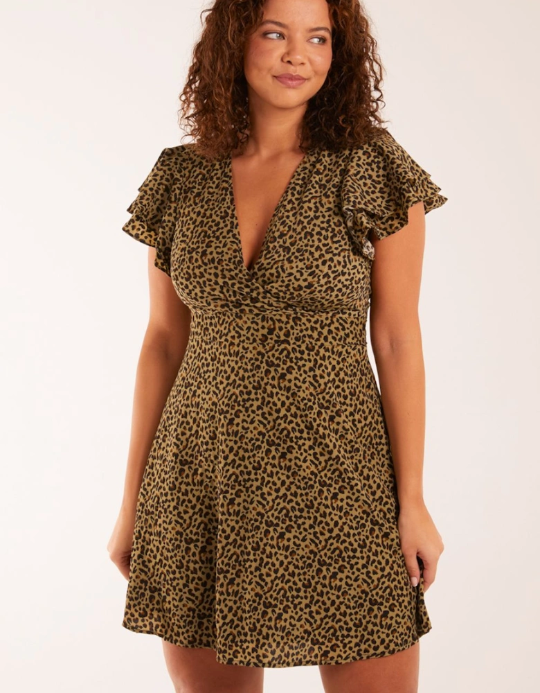 Wrap Ruffle Mini Dress