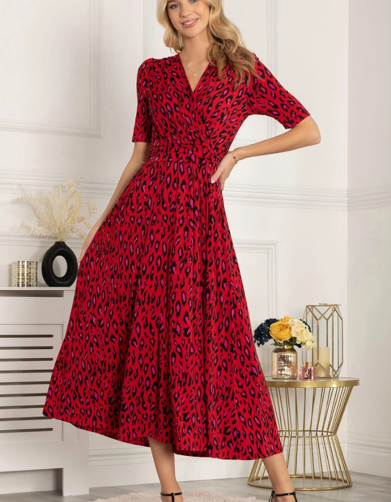 Akayla Printed Jersey Maxi Dress