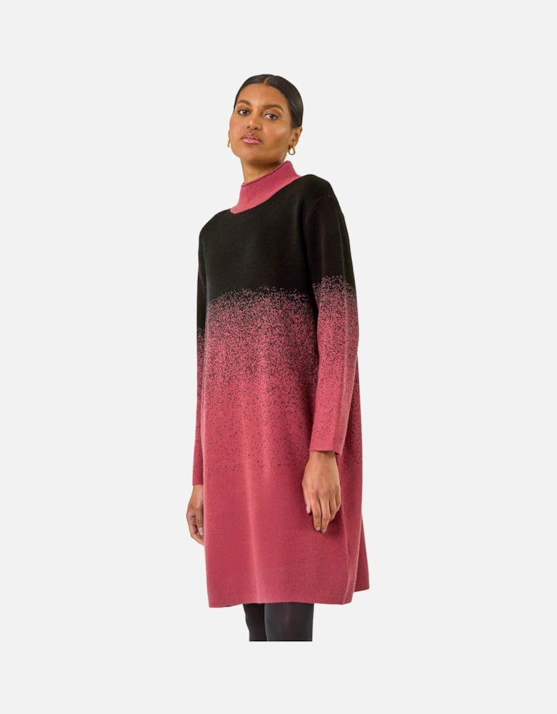 Ombre Speckled Knit Dress