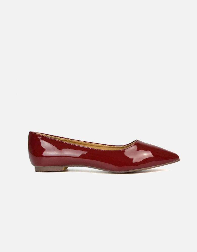 'Cordelia' Slip on Pointed Toe Flat Ballerina Pump Shoes