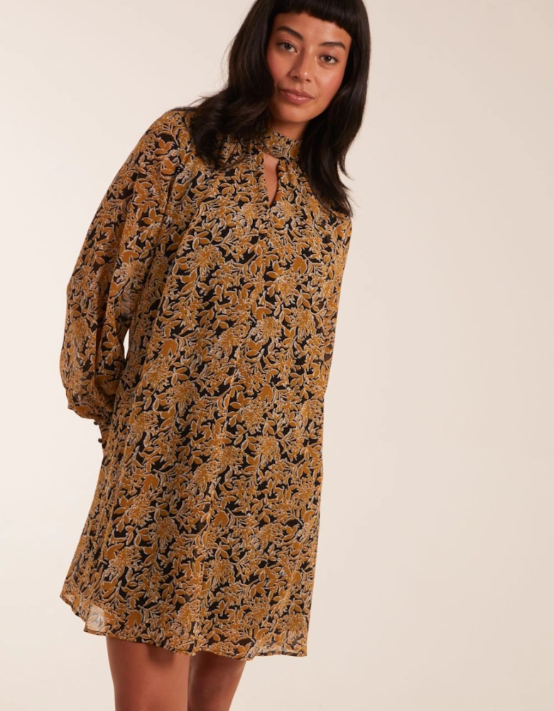 Keyhole Swing Dress Long Sleeve