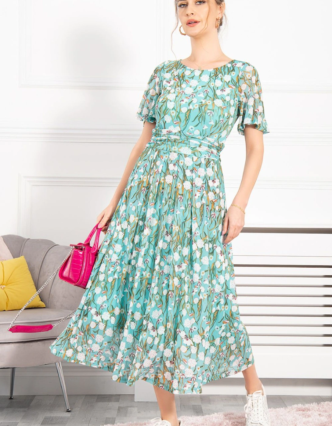 Giana Mesh Maxi Dress, 2 of 1