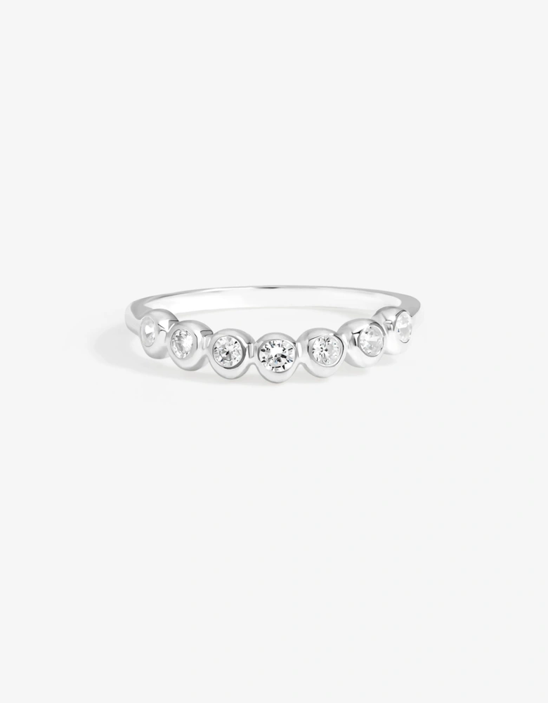 Sterling Silver 925 Cubic Zirconia Besel Ring
