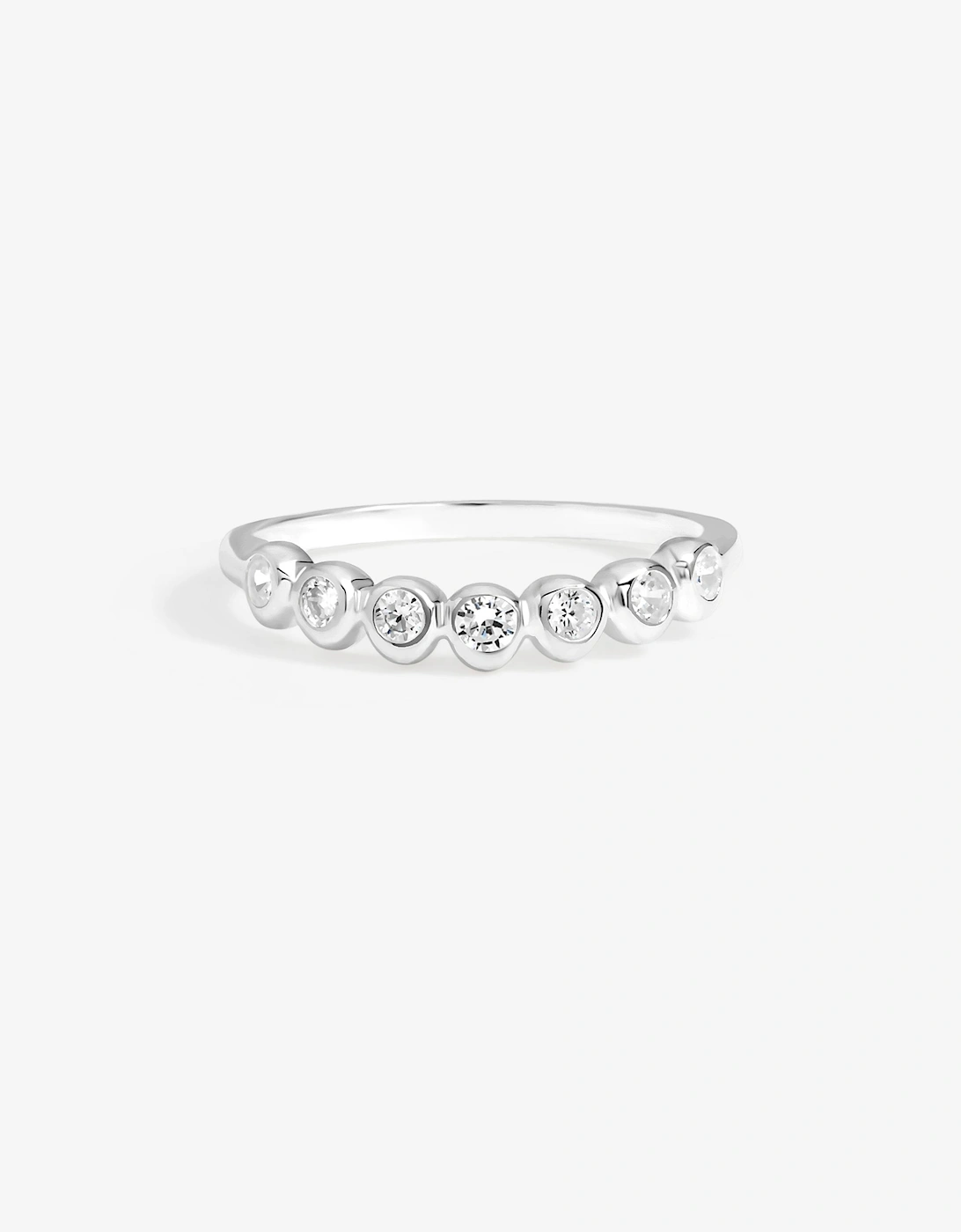 Sterling Silver 925 Cubic Zirconia Besel Ring, 2 of 1