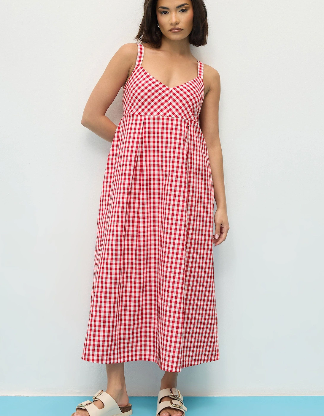 Petite Gingham Midi Dress, 2 of 1