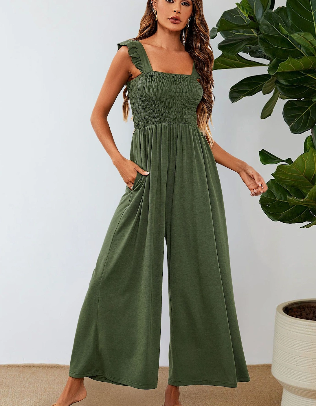 Frill Detail Strappy Jumpsuit, 2 of 1