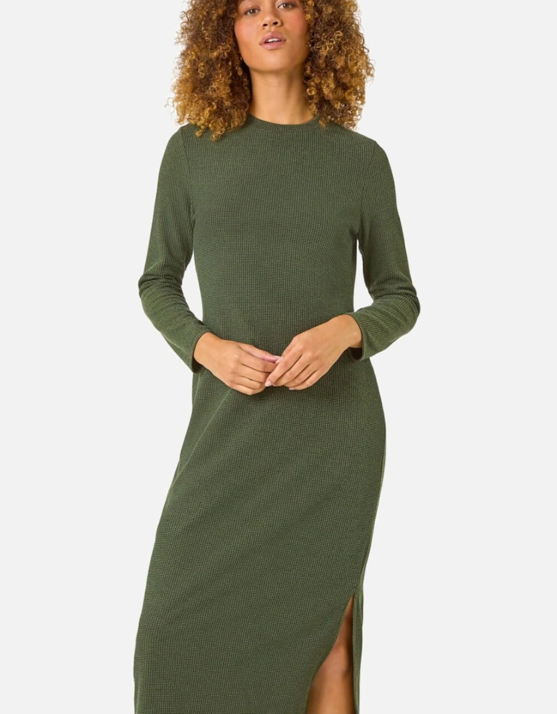 Textured A-Line Knitted Jumper Dress