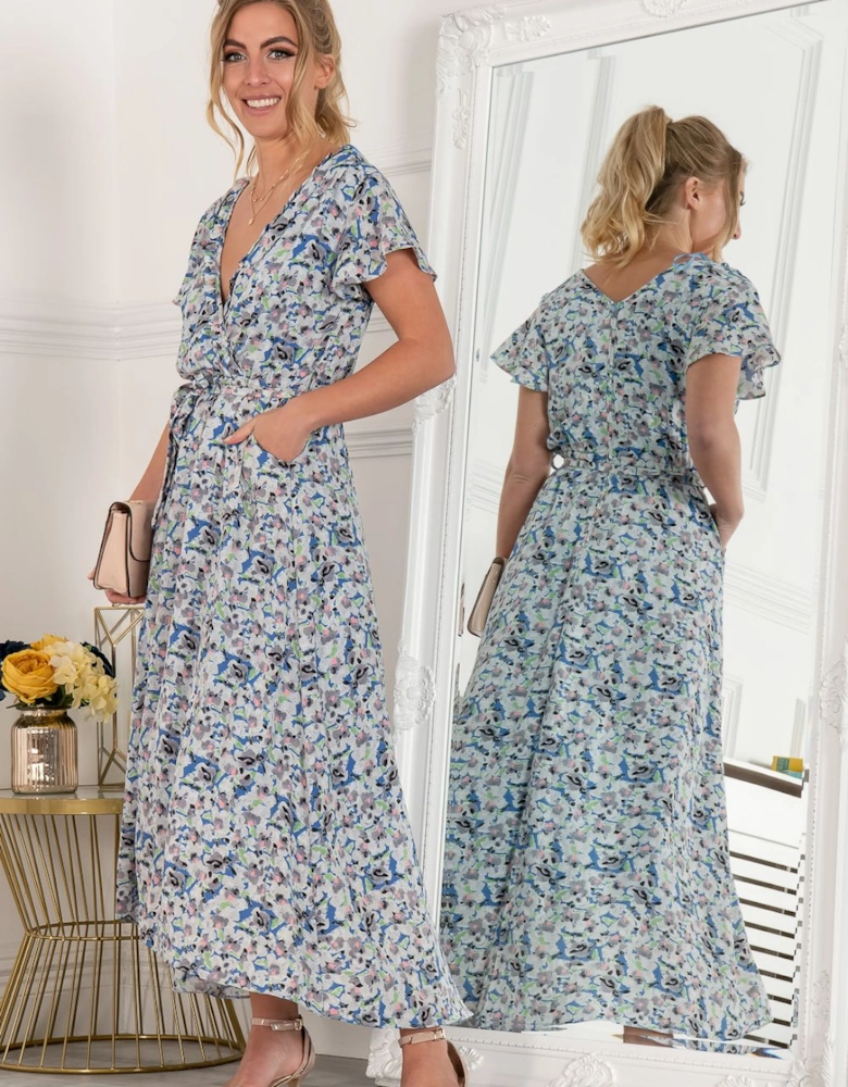 Selina Wrap Dip Hem Dress