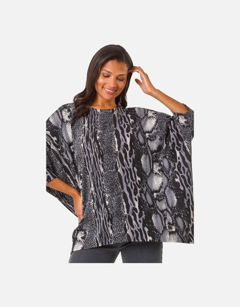 Animal Print Tunic Top