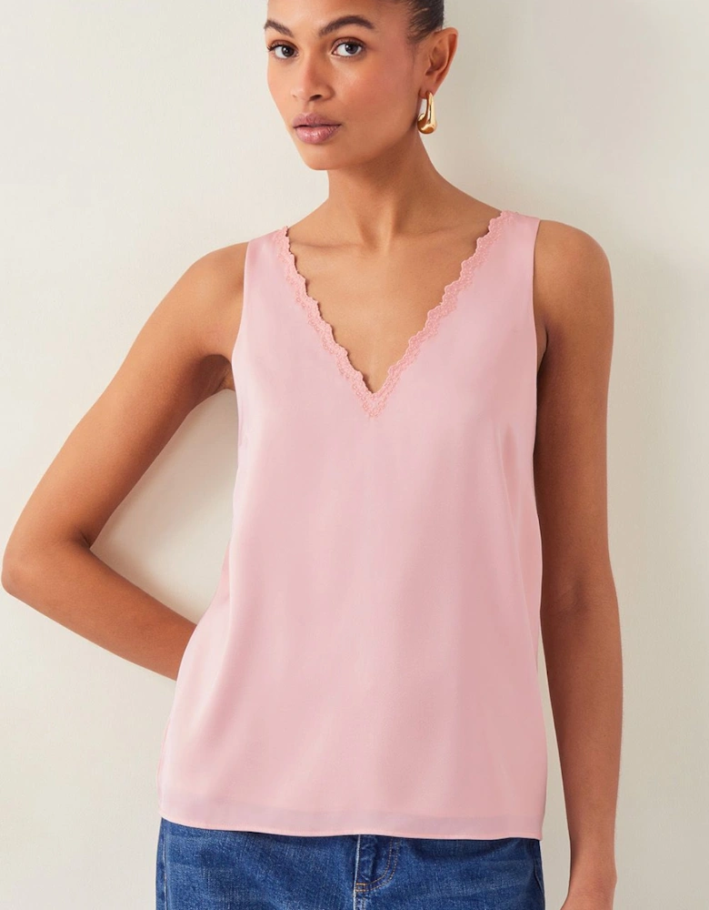 Heidi Satin Cami Top Ivory