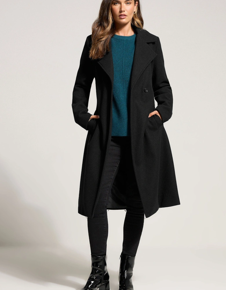 Tall Belted Wrap Midi Coat