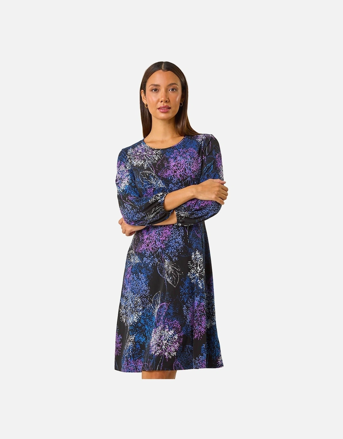 Foliage Print Tea Dress, 2 of 1