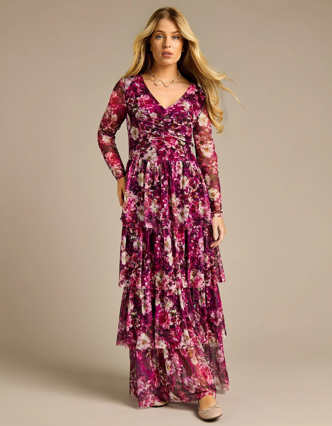 Ella-Marly Floral Print Maxi Dress, 2 of 1
