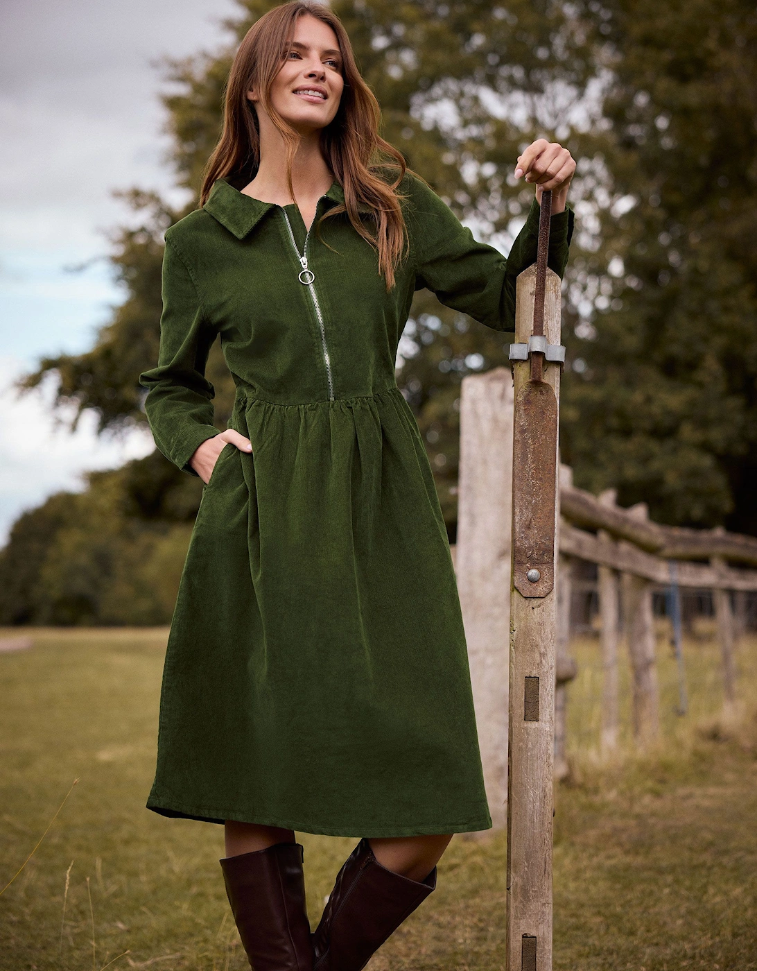Cord Shirt Dress, 2 of 1