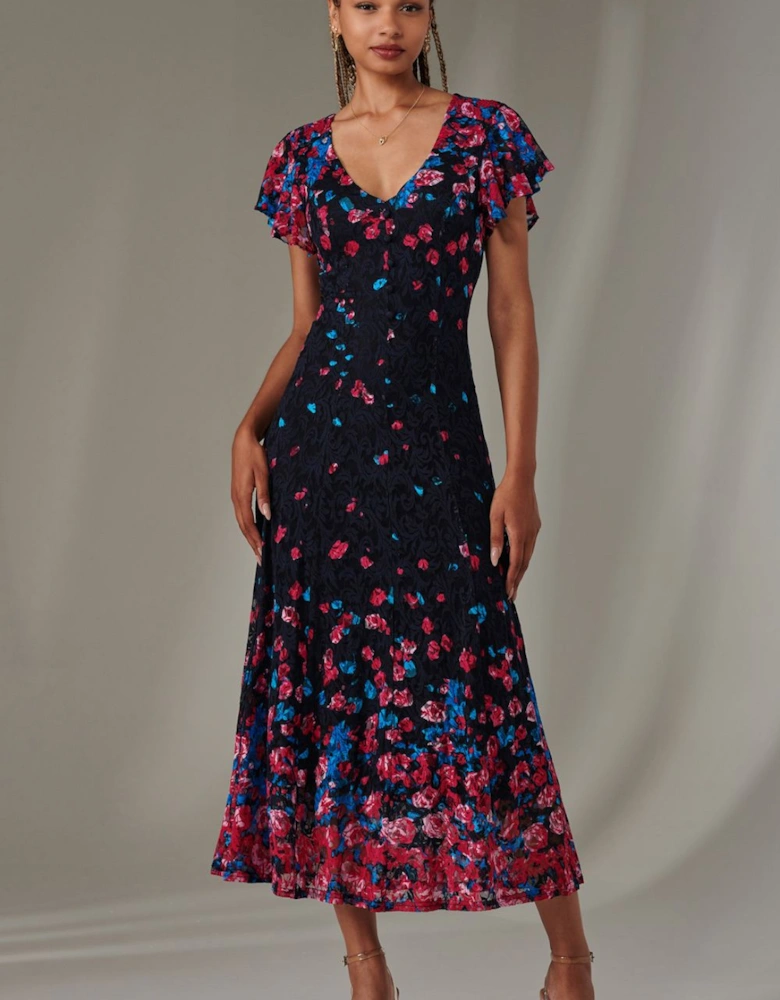 Cap Sleeve Lace Maxi Dress