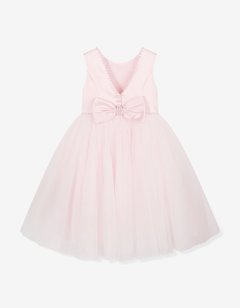 Girls Ceremonial Ballerina Length Dress in Pink