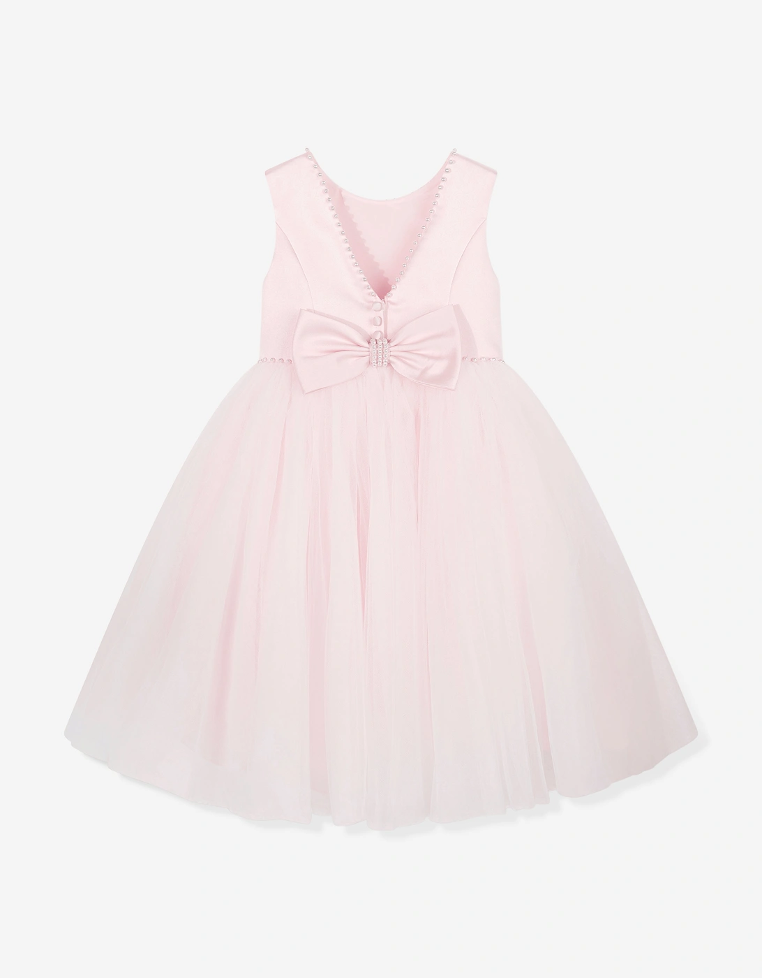 Girls Ceremonial Ballerina Length Dress in Pink