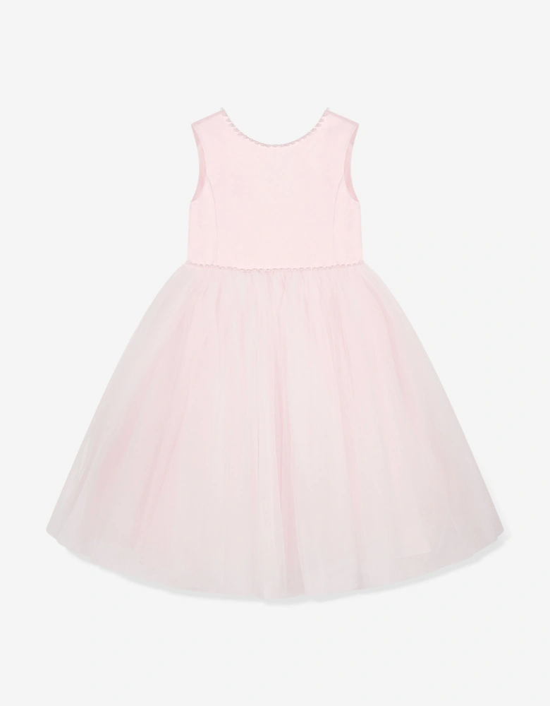 Girls Ceremonial Ballerina Length Dress in Pink