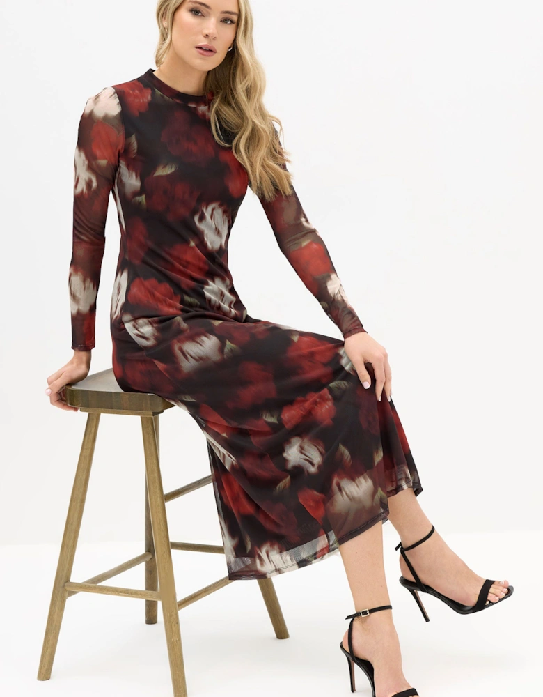 Tall Mesh Floral Dress