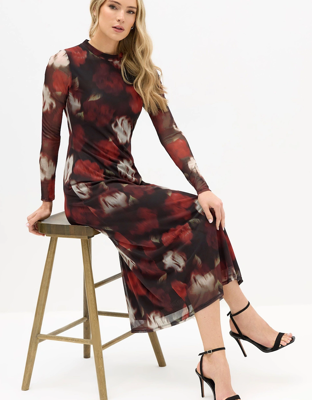Tall Mesh Floral Dress, 2 of 1