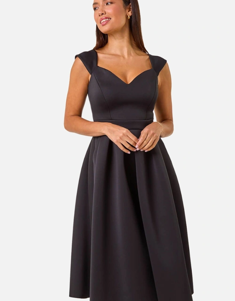 Sweetheart Neck Premium Stretch Skater Dress