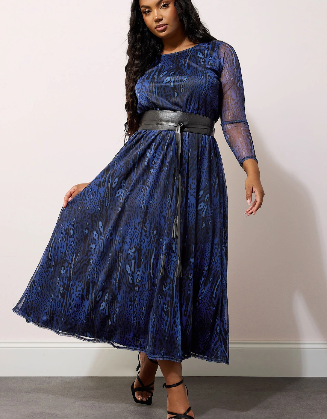 Animal Print Mesh Maxi Dress, 2 of 1