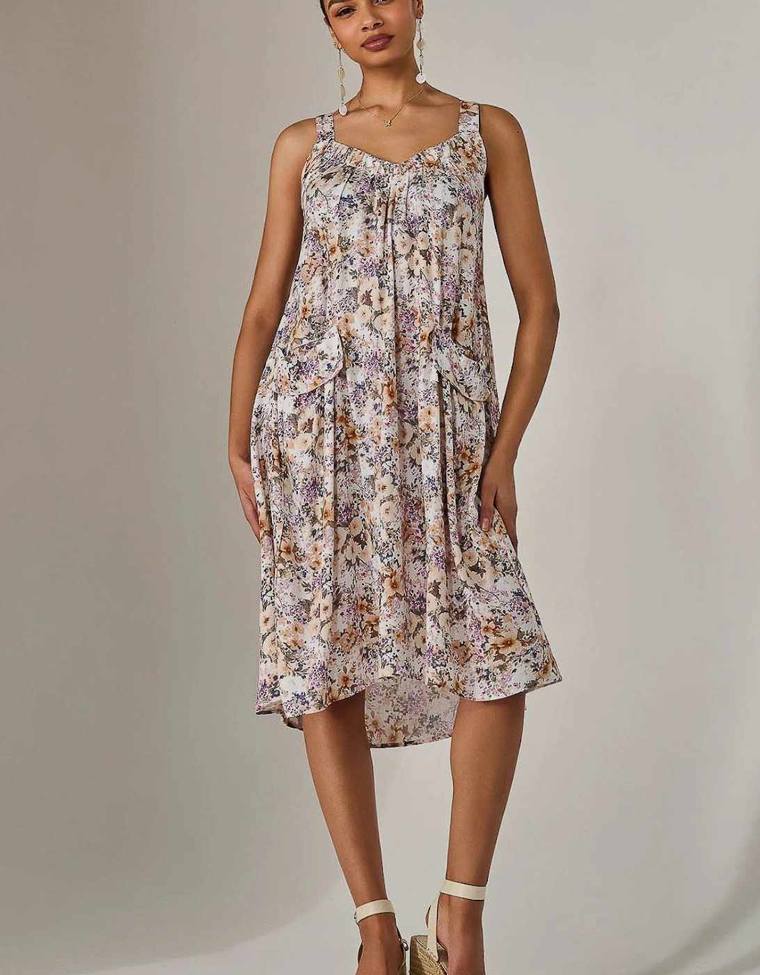 A-Line Pocket Smock Dress, 2 of 1