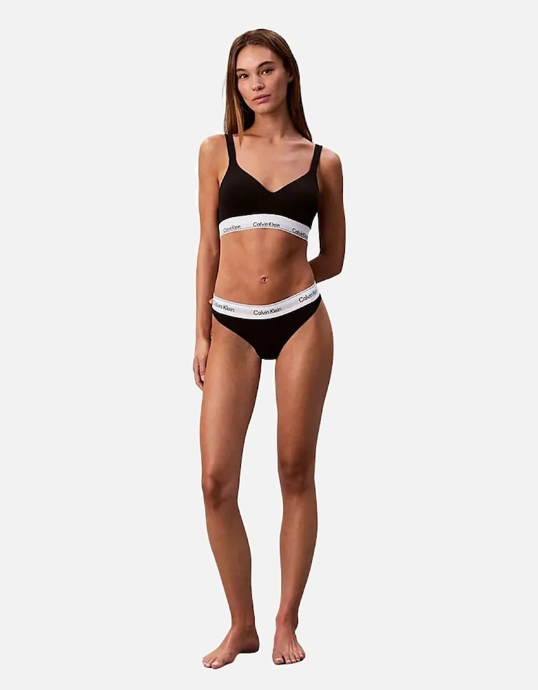 Icon Cotton Modal Lift Bralette, Black
