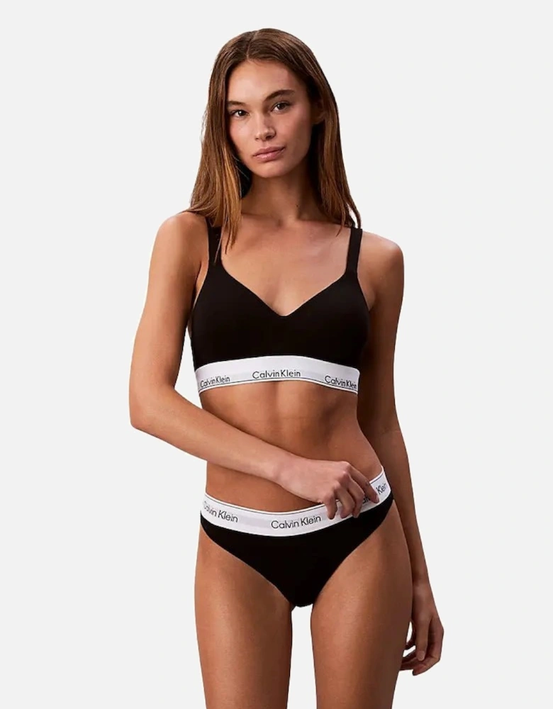 Icon Cotton Modal Lift Bralette, Black