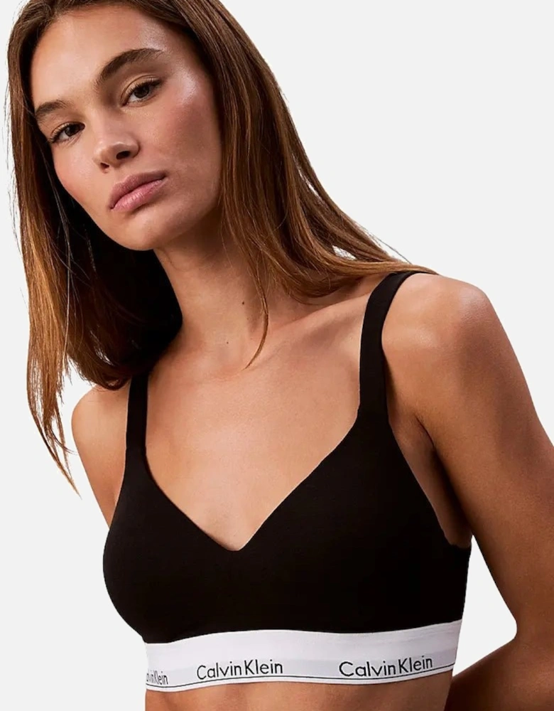 Icon Cotton Modal Lift Bralette, Black