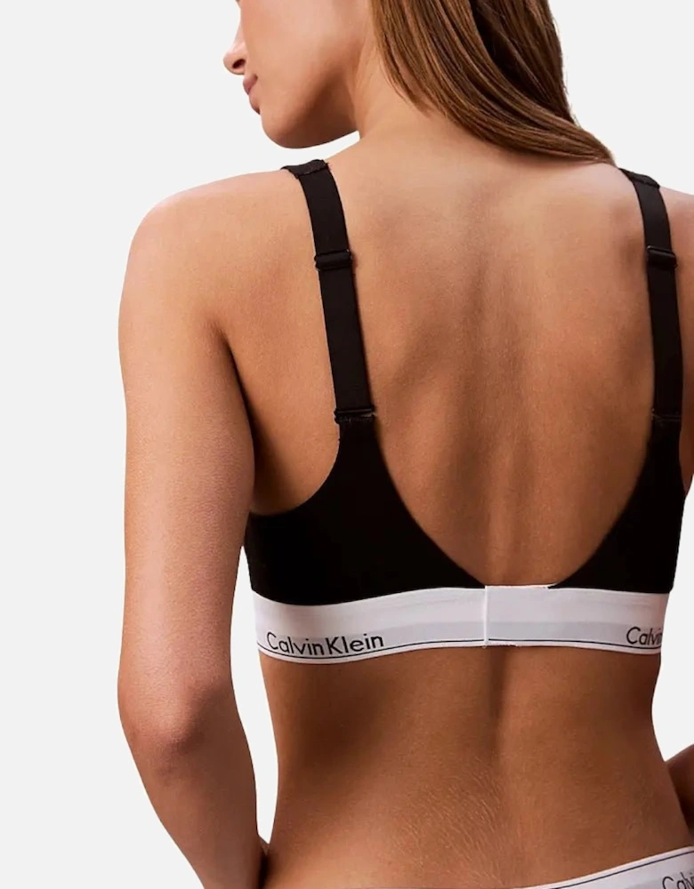 Icon Cotton Modal Lift Bralette, Black