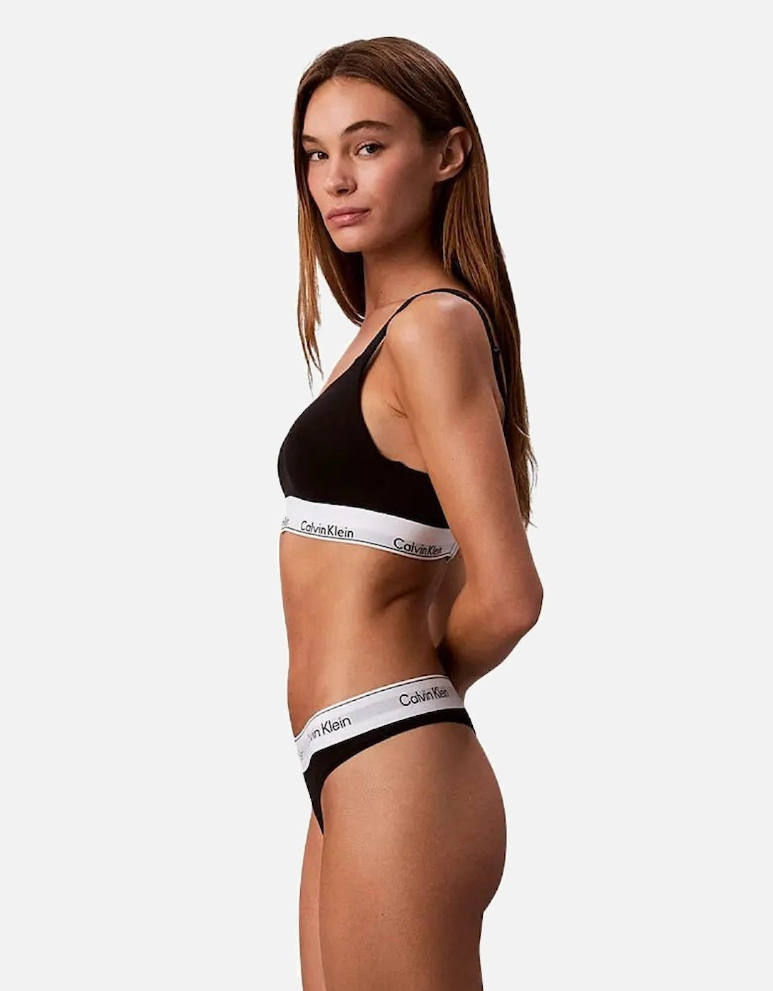 Icon Cotton Modal Lift Bralette, Black