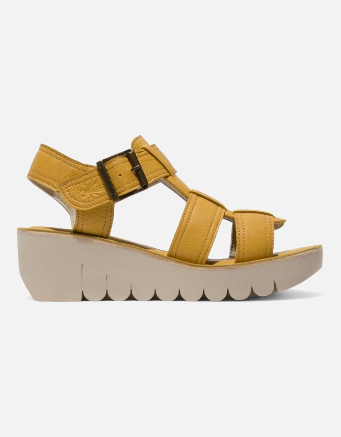 YUDD236FLY Mousse Leather Sandals Espadrille Platform Wedges, 2 of 1
