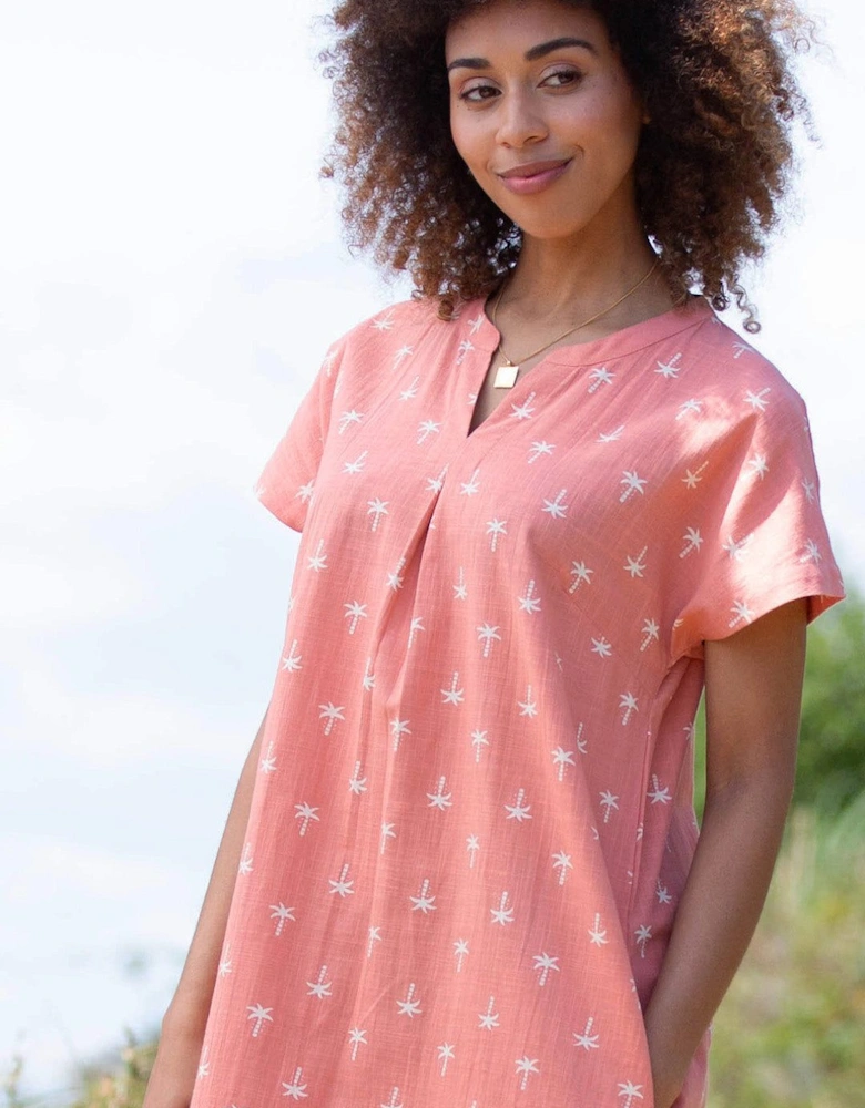 Chettle Organic Cotton Slub Weave Dress Coco Palm