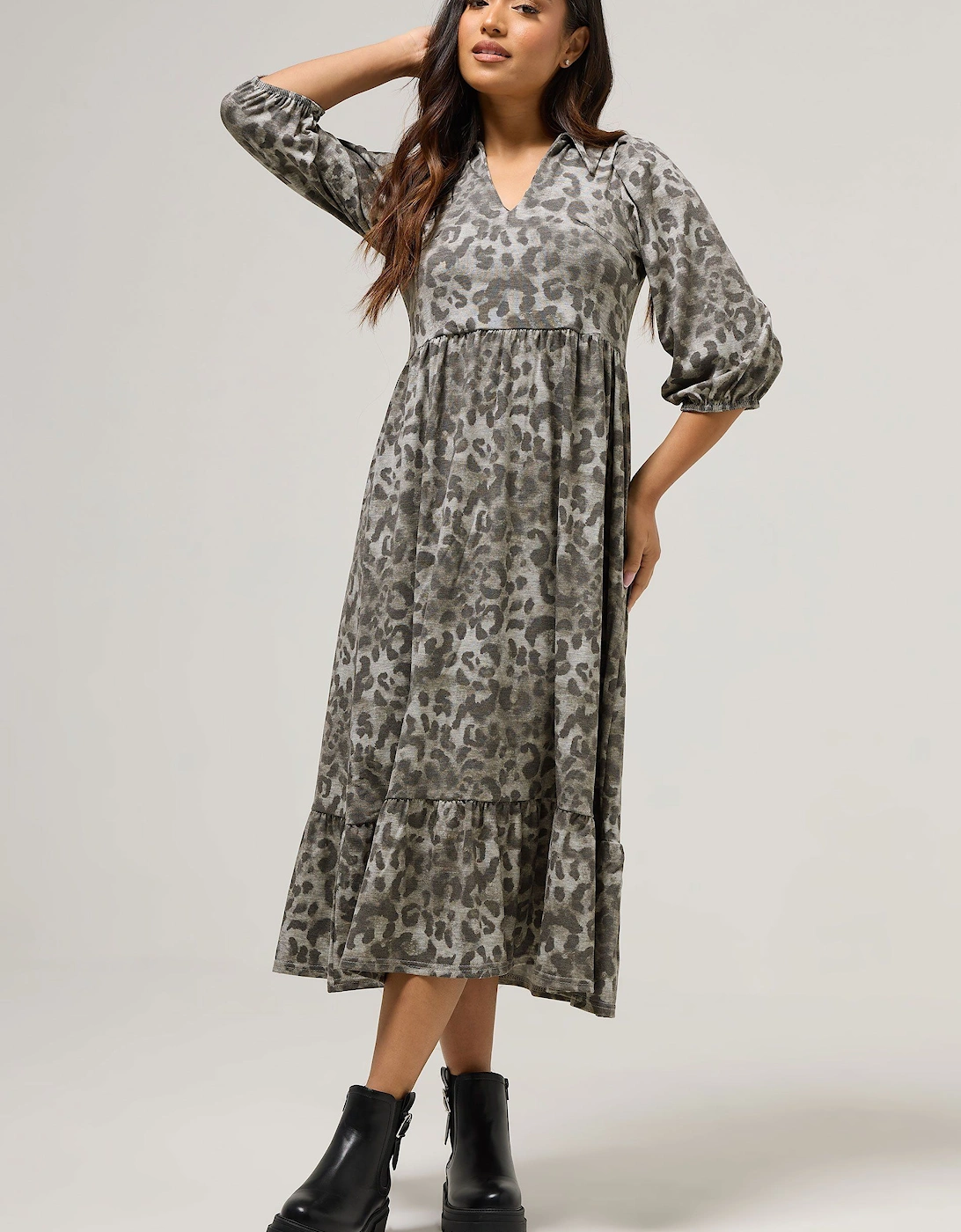 Petite Animal Print Midaxi Dress, 2 of 1