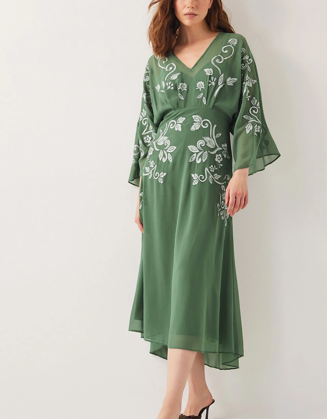 Hannah Embroidered Tea Dress Green, 2 of 1