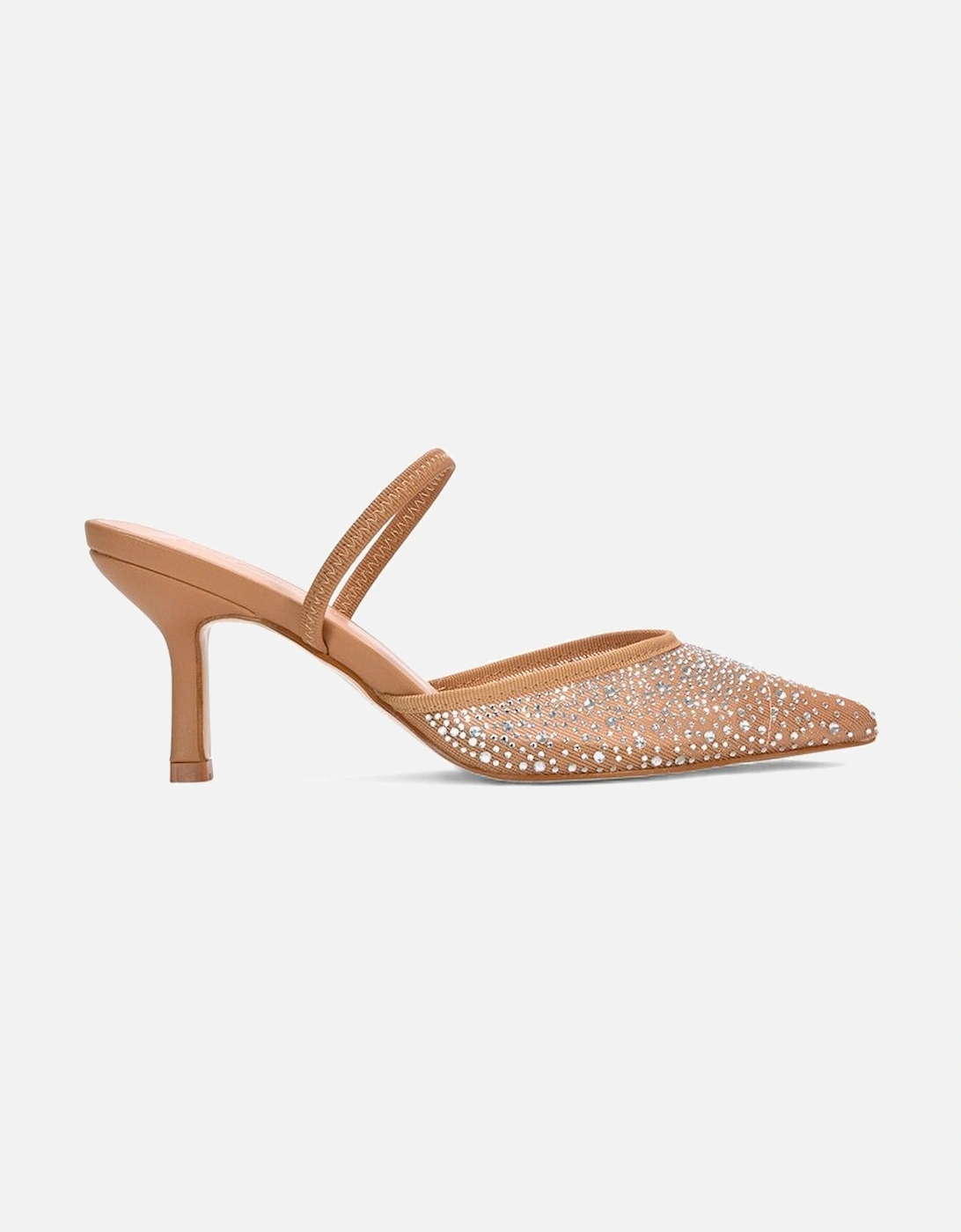 'Chase' Stiletto Heel Court Shoes With Mesh and  Rhinestones, 2 of 1