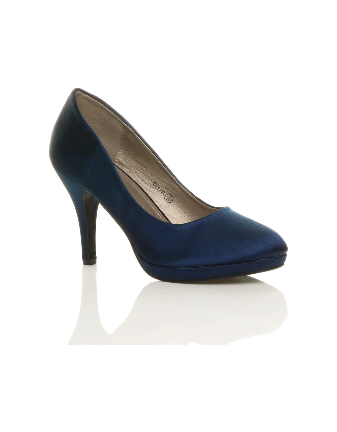 High  Heel  Satin Court Shoes, 2 of 1