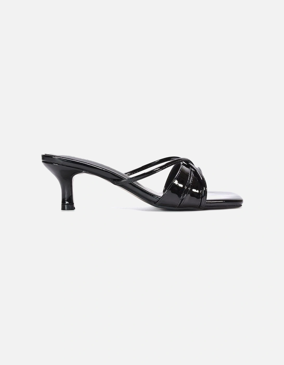 'Claudia' Mid Heeled Sandal Slip On Mules With Square Toe, 2 of 1