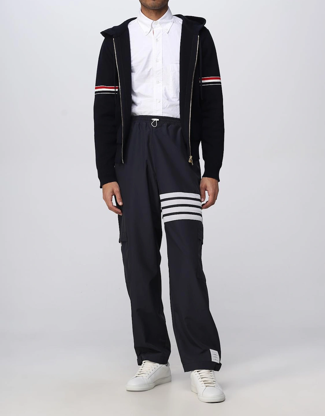 4Bar Stripe ZipUp Hoodie