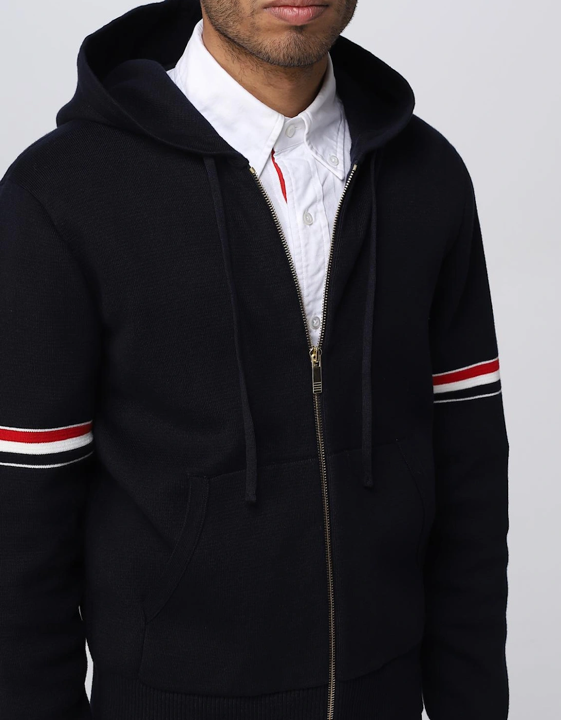 4Bar Stripe ZipUp Hoodie