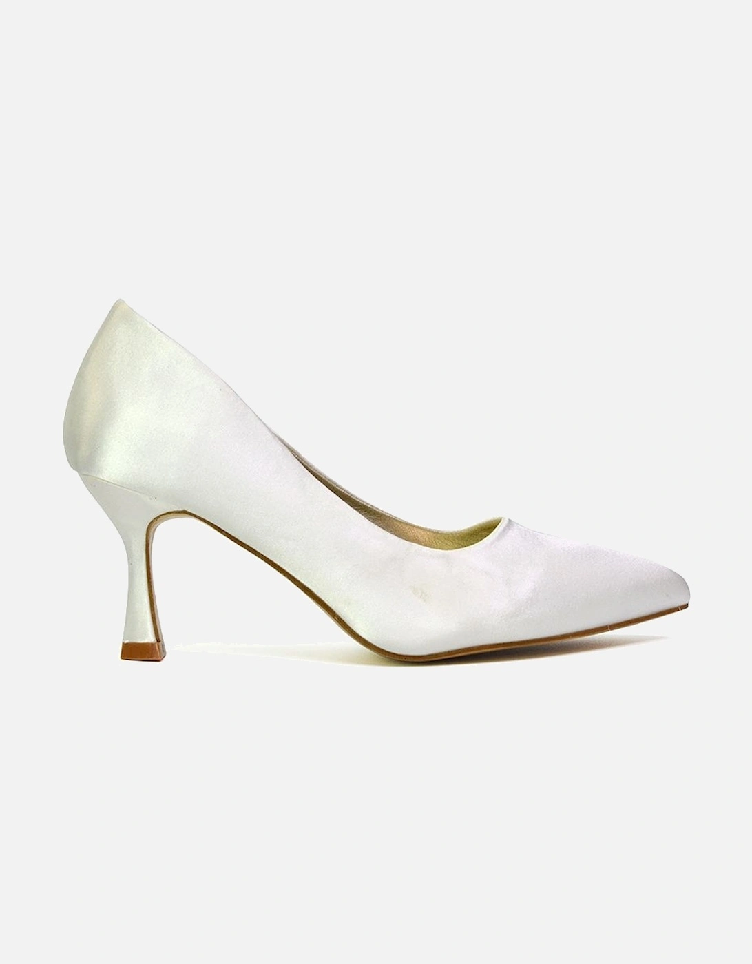 'Romi' Pointed Toe Court Shoes Mid Stiletto Heels, 2 of 1