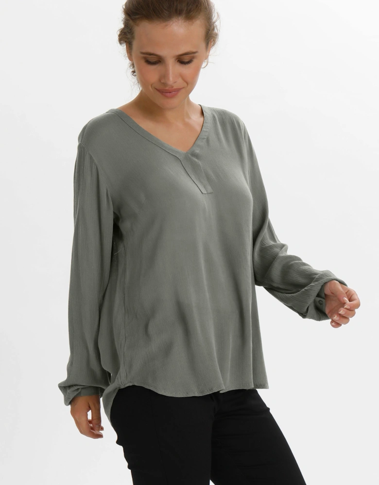 Amber V-Neck Long Sleeve Blouse