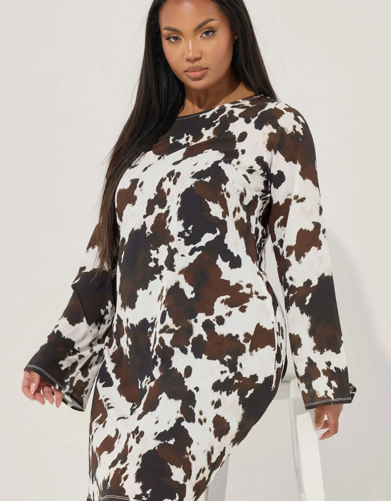Cow Print Mini Dress