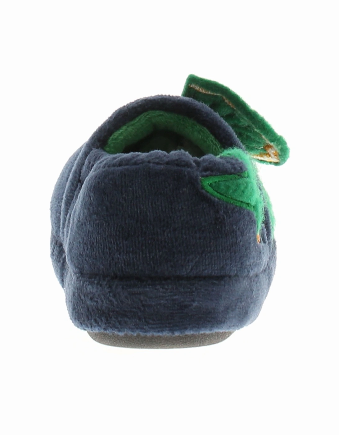 Dinosaur Hunter Boys Slippers Novelty Trex Younger Boys navy UK Size